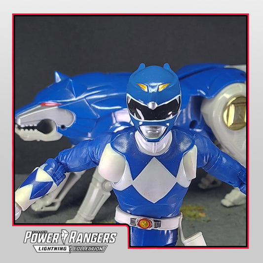 Ninjetti Blue Wolf Helmet | Lightning Collection Custom | Power Rangers | 3D Printed | Created by DPToySculpts