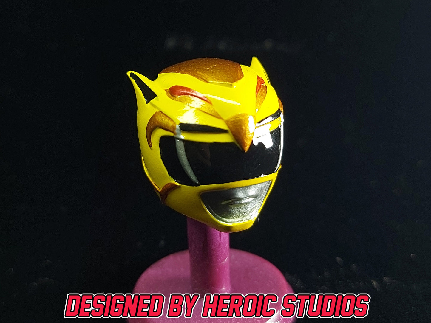 Yellow Griffin Thunderzord Helmet | Lightning Collection Accesory | 3D Printed | Created by Heroic Studios