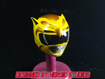 Yellow Griffin Thunderzord Helmet | Lightning Collection Accesory | 3D Printed | Created by Heroic Studios