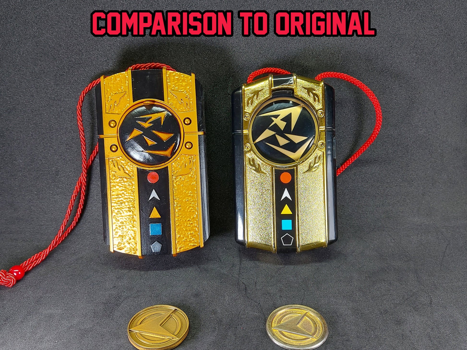 3D Printed & Painted Power Rangers - Aquitar Morpher / Doron Changer - Kakuranger | Display Prop