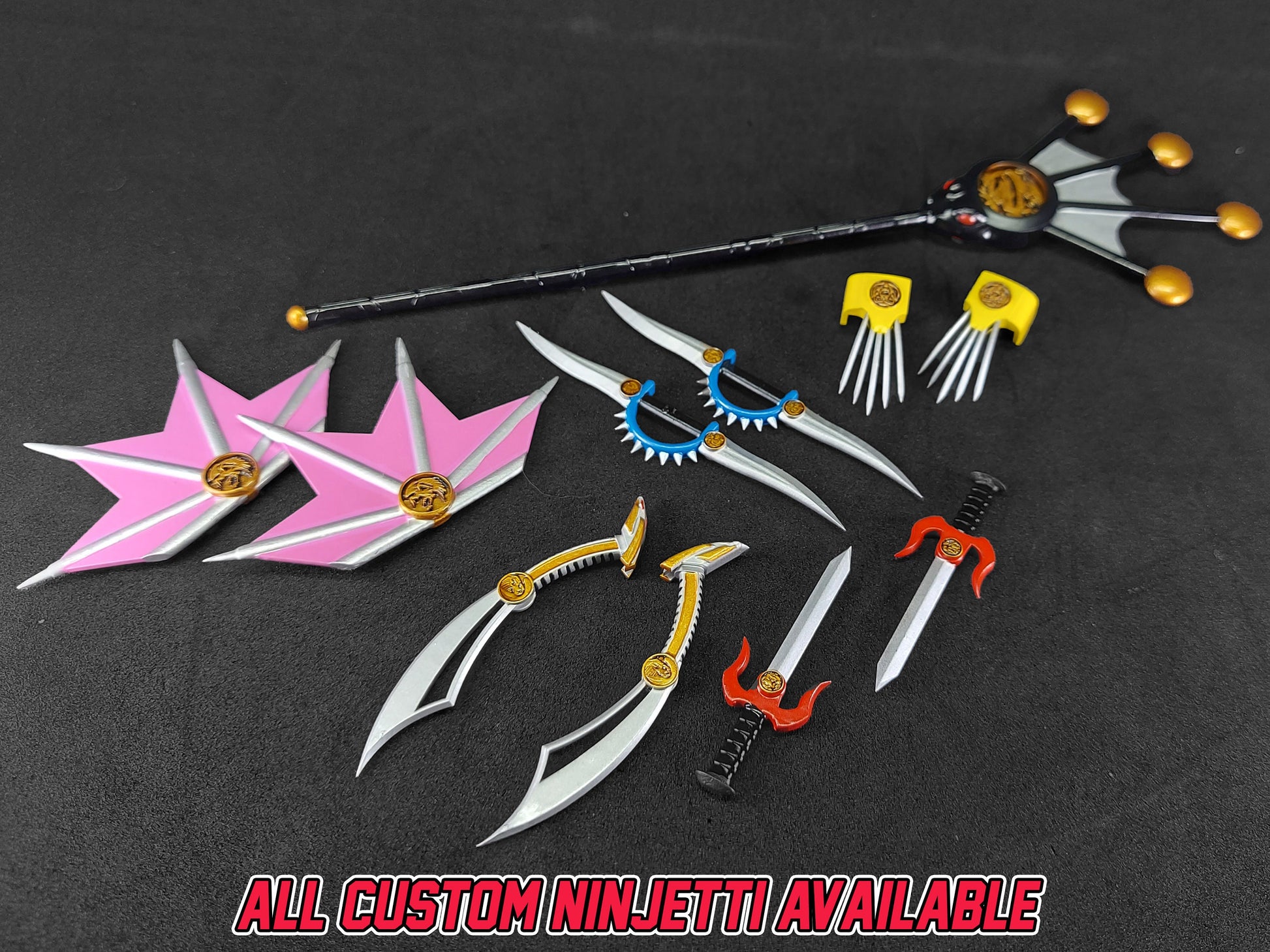 Ninjetti Wolf Swords | Lightning Collection Accesory / 1/12 | 3D Printed
