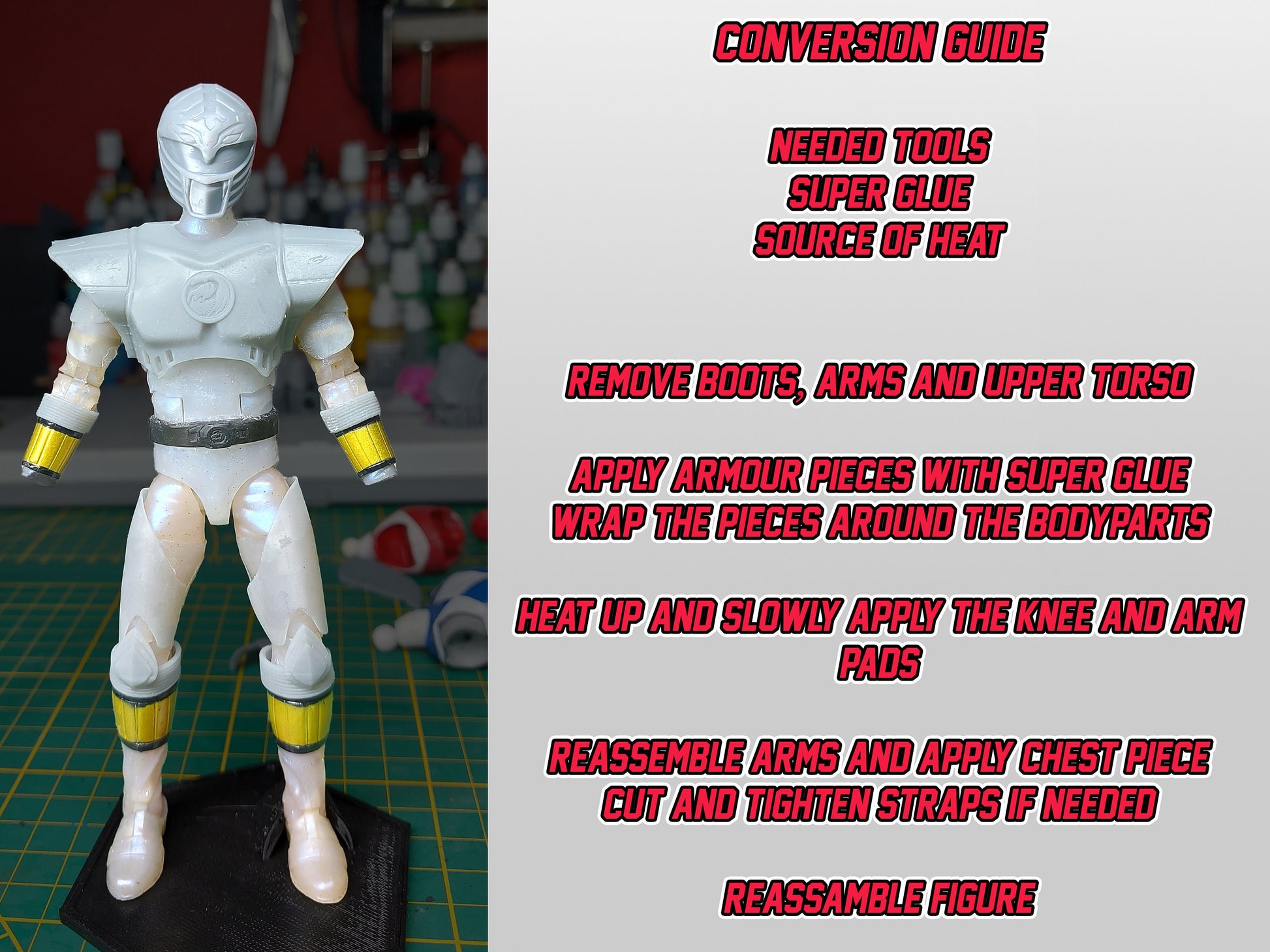 Mighty Morphin Power Rangers The Movie 1995 | White Ranger | Lightning Collection Conversion Kit
