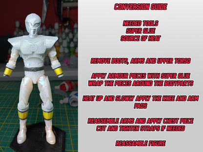 Mighty Morphin Power Rangers The Movie 1995 | White Ranger | Lightning Collection Conversion Kit