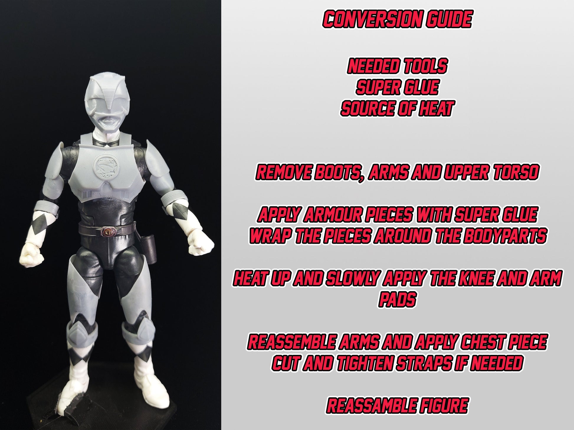 Mighty Morphin Power Rangers The Movie 1995 | Black Ranger | Lightning Collection Conversion Kit
