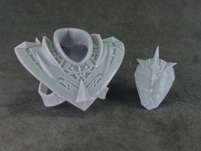Lord Drakkon Evo 2 Helmet and Shield | Lightning Collection 1:12 Accesory | 3D Printed