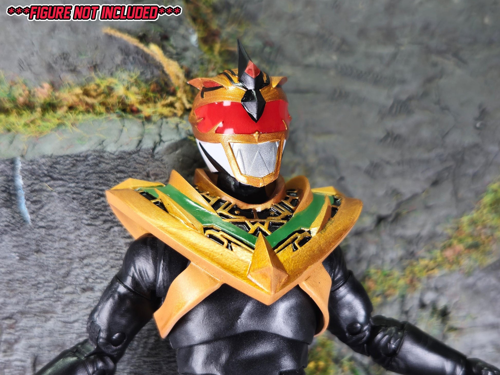Lord Drakkon Evo 2 Helmet and Shield | Lightning Collection 1:12 Accesory | 3D Printed