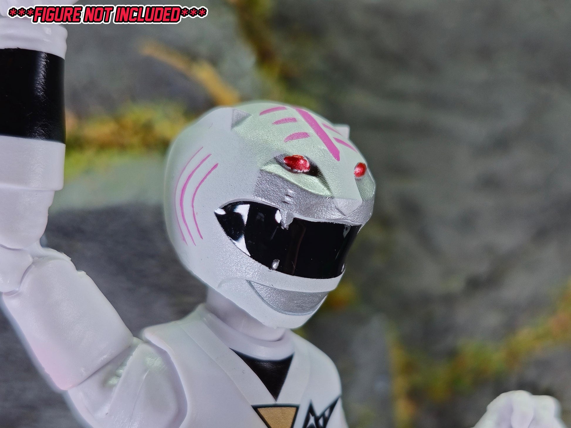 White Wild Force / Gaoranger Ranger Helmet | Lightning Collection / 1:12 Accessory | 3D Printed
