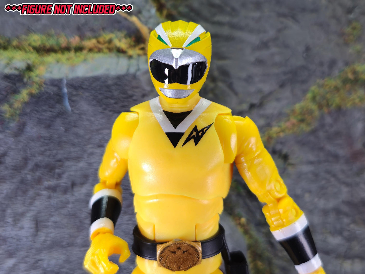 Yellow Wild Force / Gaoranger Ranger Helmet | Lightning Collection / 1:12 Accessory | 3D Printed