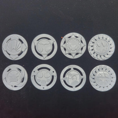 Power Rangers Ninja Storm / Hurricaneger - Power Discs / Shinobi Medals | Replacement Part | 3D Printed & Painted
