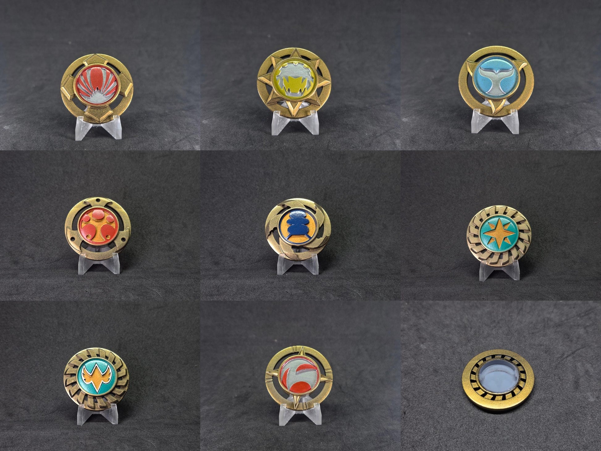 Power Rangers Ninja Storm / Hurricaneger - Power Discs / Shinobi Medals | Replacement Part | 3D Printed & Painted