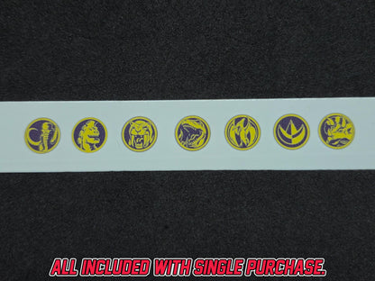 Power Rangers Water Slide Decals for 1/12 figures | Dino Rangers Logos