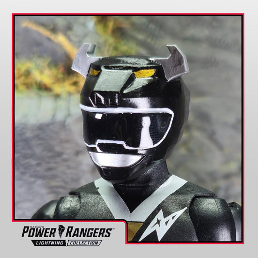 Black Wild Force / Gaoranger Ranger Helmet | Lightning Collection / 1:12 Accessory | 3D Printed