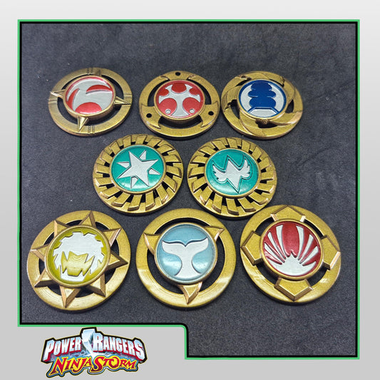 Power Rangers Ninja Storm / Hurricaneger - Power Discs / Shinobi Medals | Replacement Part | 3D Printed & Painted