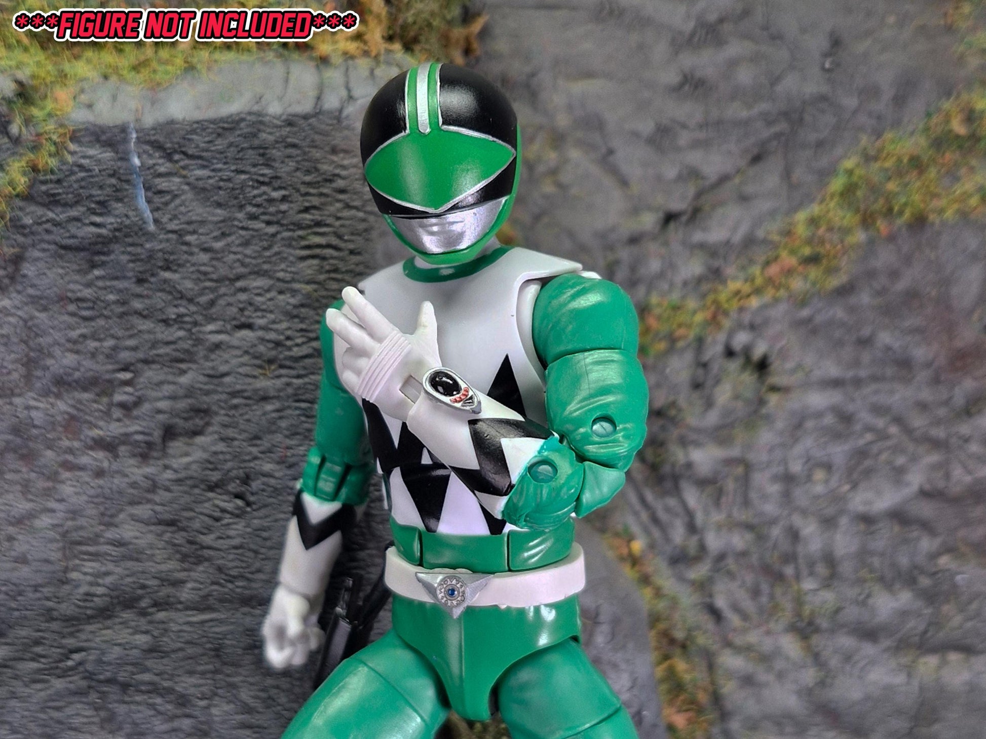 Green Time Force Ranger Helmet | Lightning Collection Accesory | 3D Printed