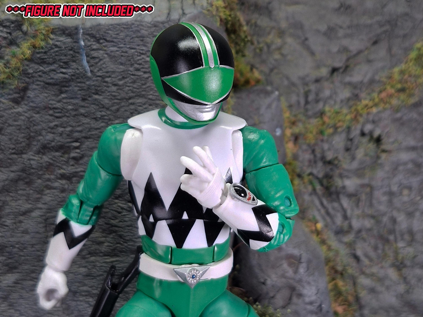 Green Time Force Ranger Helmet | Lightning Collection Accesory | 3D Printed