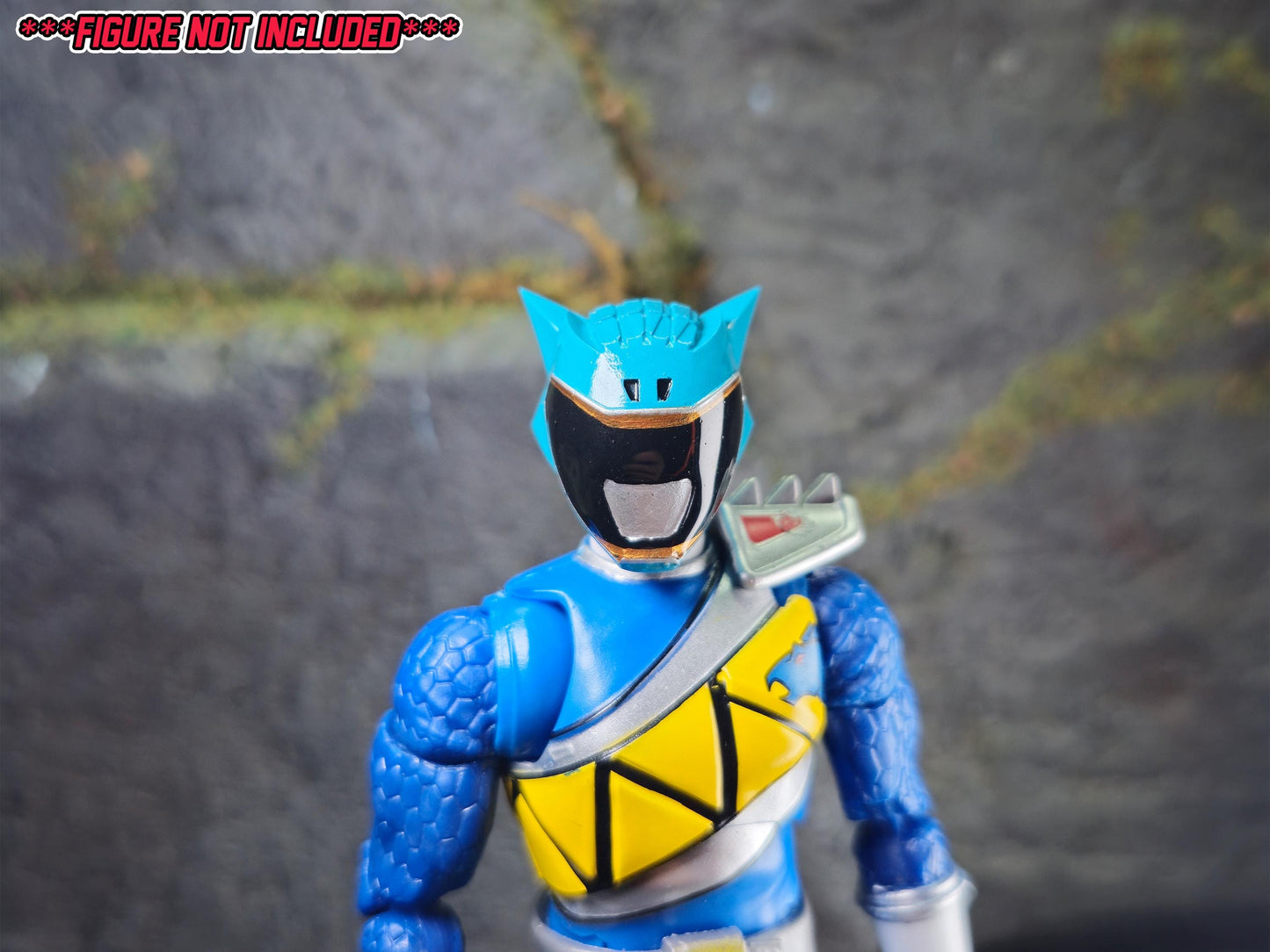 Aqua Dino Charge Ranger Helmet | Lightning Collection Accessory | 3D Printed