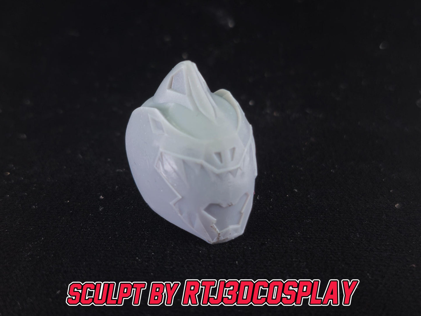 Silver Dino Charge Ranger Helmet | Lightning Collection Accessory | 3D Printed