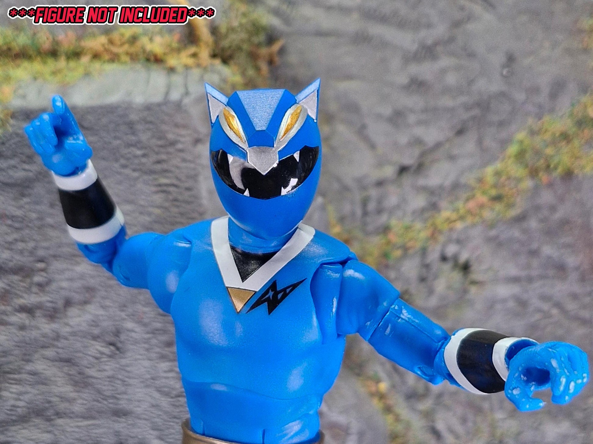 Ninjetti Wolf Helmet | Lightning Collection Custom | Power Rangers | 3D Printed | Created by Heroic Studios
