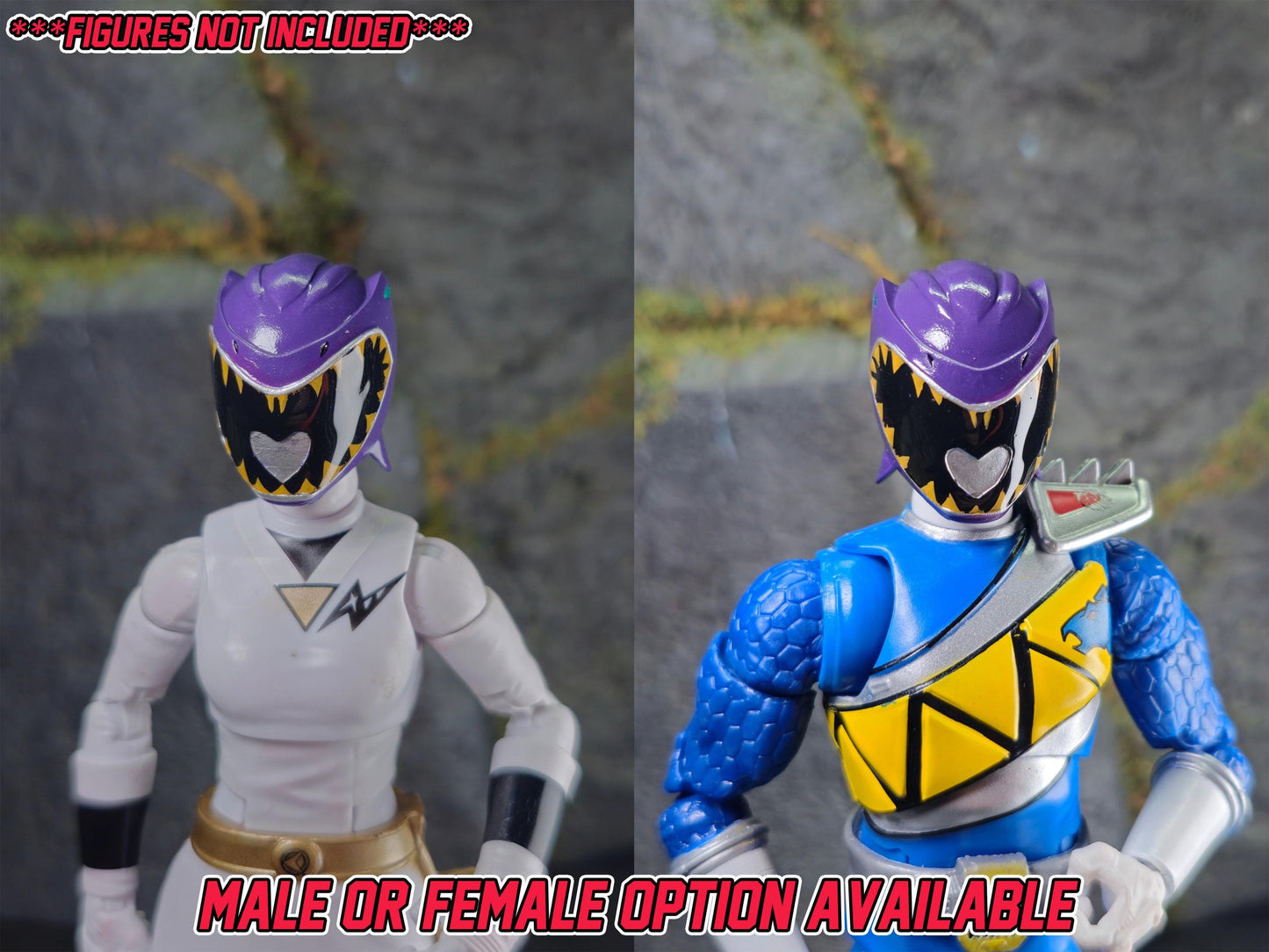 Purple Dino Charge Ranger Helmet | Lightning Collection Accessory | 3D Printed