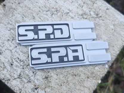 3D Printed Power Rangers S.P.D Designation Badge | Display Prop
