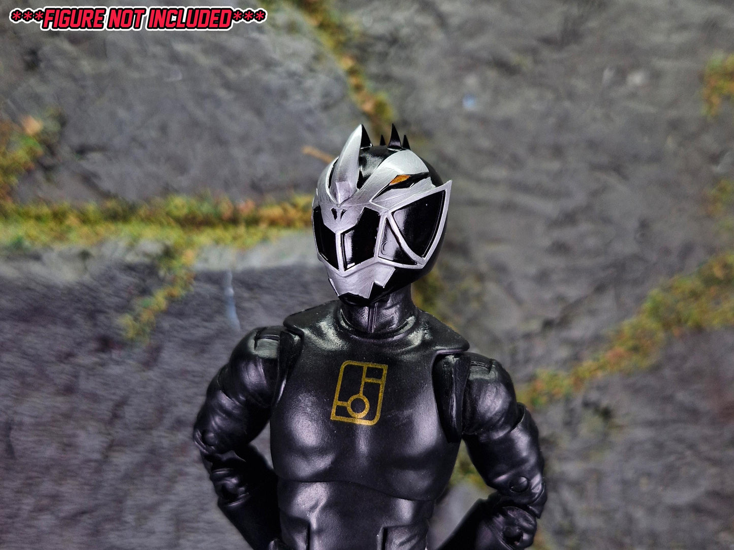 Black Dino Fury Ranger Helmet | Lightning Collection Accessory | 3D Printed