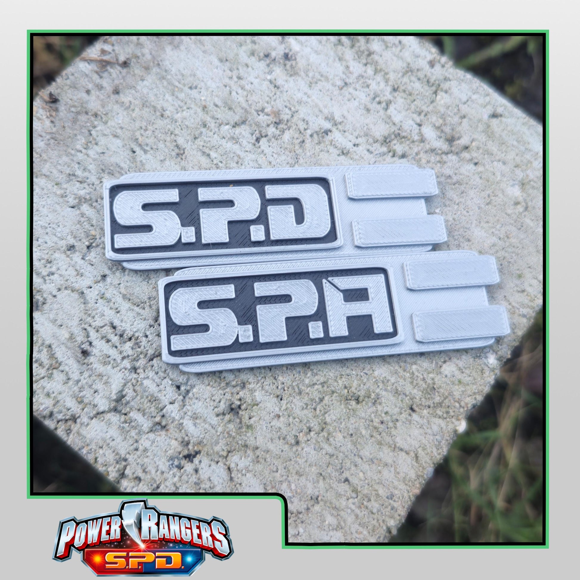 3D Printed Power Rangers S.P.D Designation Badge | Display Prop