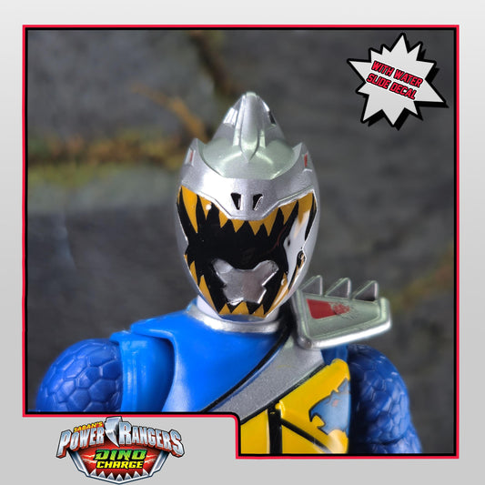 Silver Dino Charge Ranger Helmet | Lightning Collection Accessory | 3D Printed