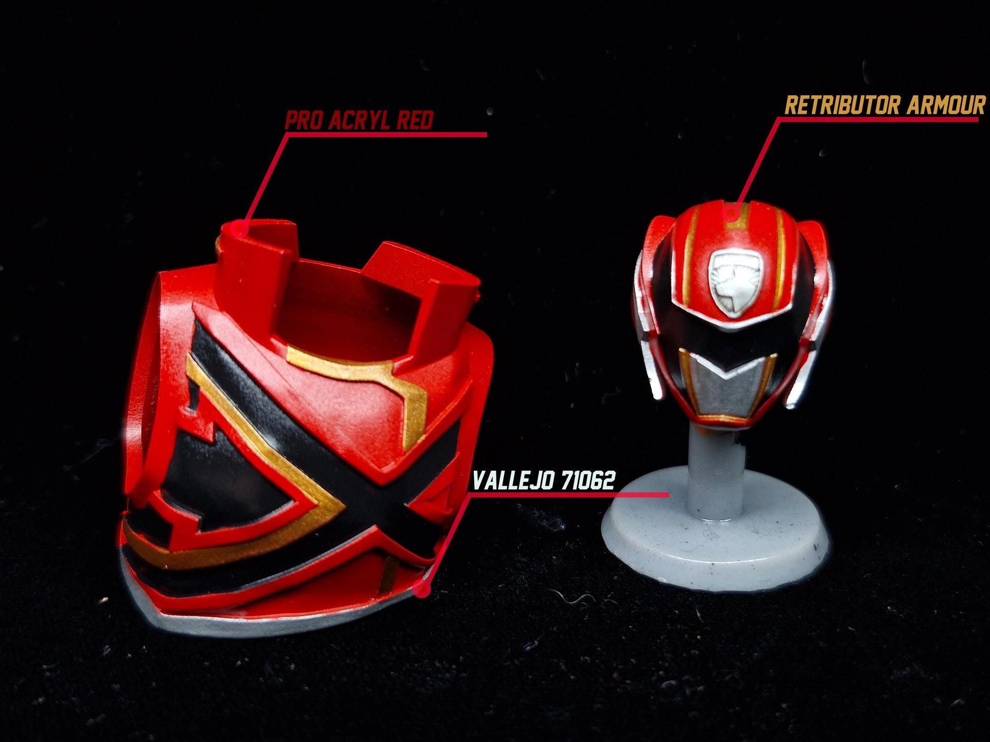 Power Rangers - Deka Ranger Helmet and Vest | Lightning Collection 1:12 Accesory | 3D Printed
