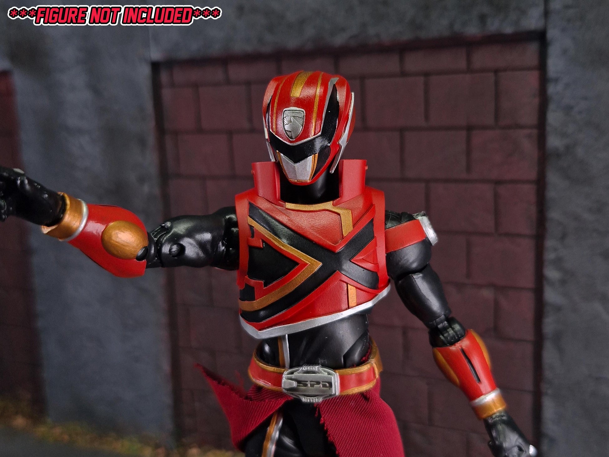 Power Rangers - Deka Ranger Helmet and Vest | Lightning Collection 1:12 Accesory | 3D Printed