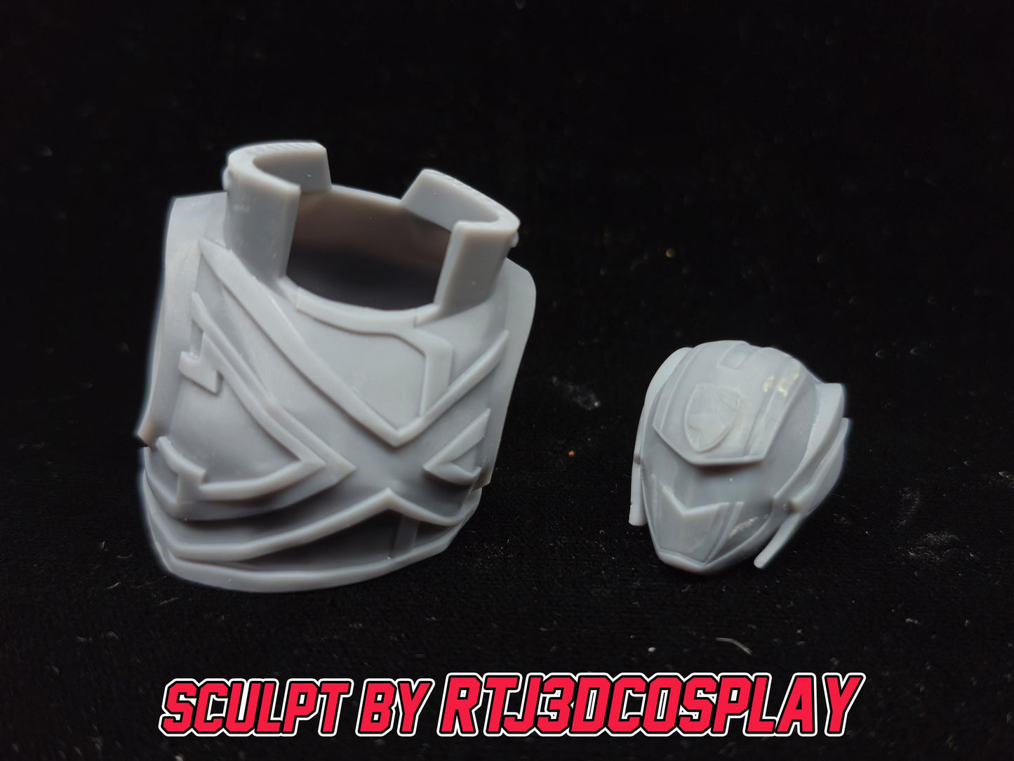 Power Rangers - Deka Ranger Helmet and Vest | Lightning Collection 1:12 Accesory | 3D Printed