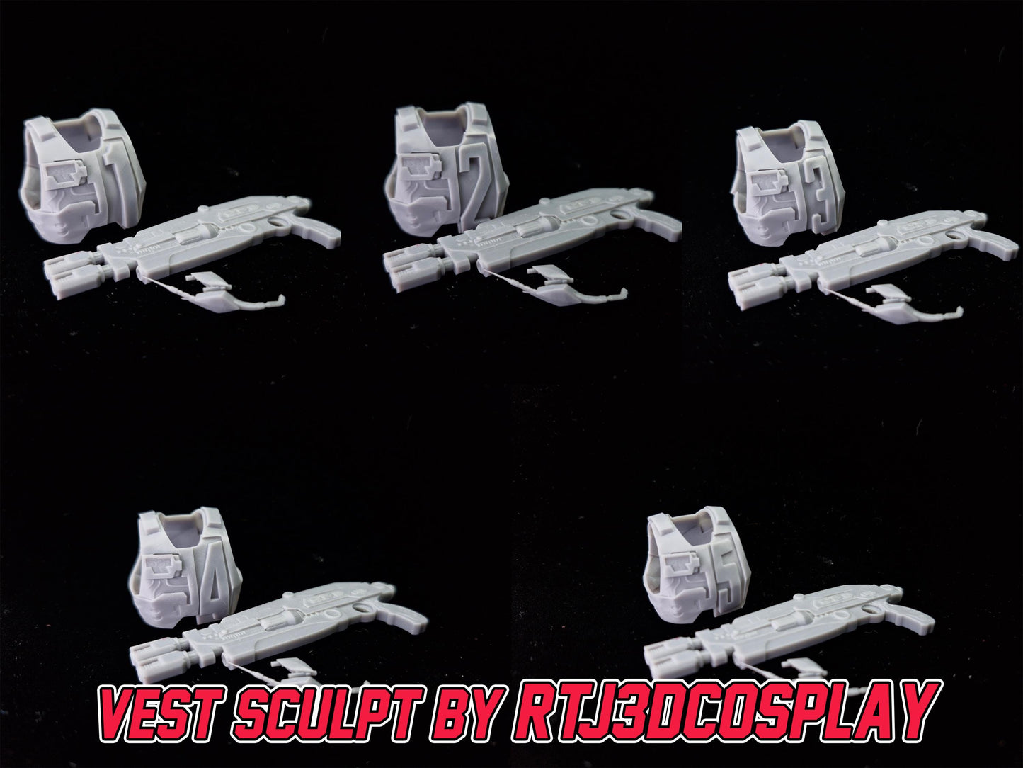 Power Rangers S.P.D. | Lightning Collection - S.W.A.T. Mode Vest Delta Enforcer Helmet Add-Ons | 1/12 Scale Accesories