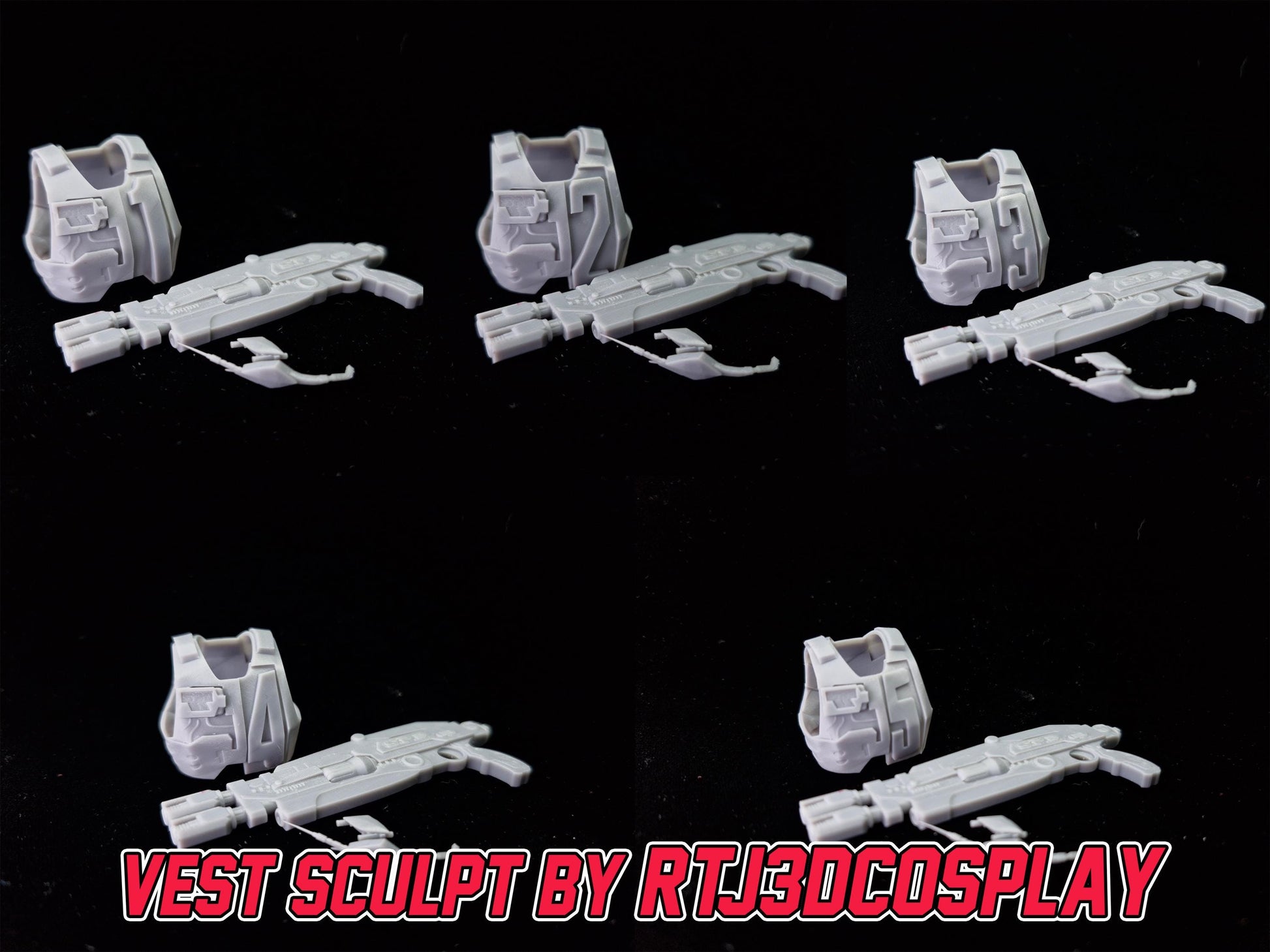 Power Rangers S.P.D. | Lightning Collection - S.W.A.T. Mode Vest Delta Enforcer Helmet Add-Ons | 1/12 Scale Accesories