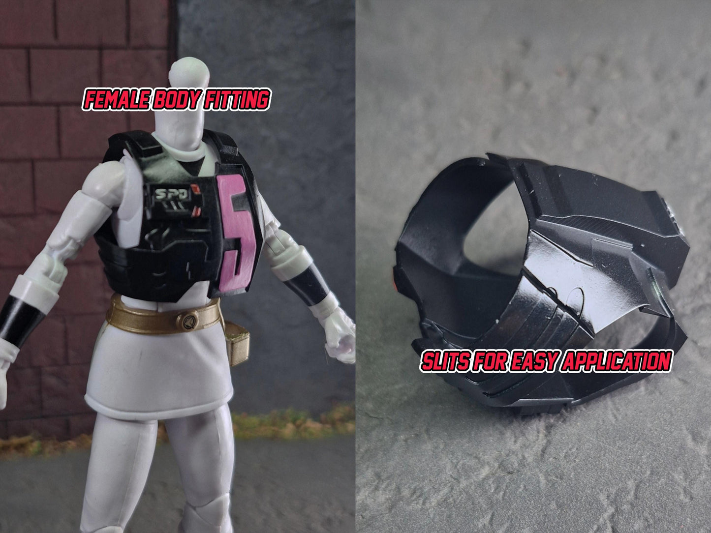 Power Rangers S.P.D. | Lightning Collection - S.W.A.T. Mode Vest Delta Enforcer Helmet Add-Ons | 1/12 Scale Accesories