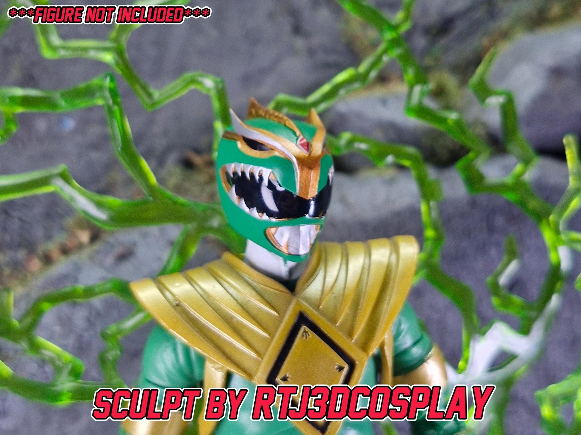 Mighty Morphin Power Rangers - Evil Green Ranger Helmet| Lightning Collection 1/12 Accessories