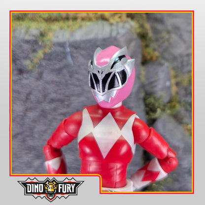 Pink Dino Fury Ranger Helmet | Lightning Collection Accessory | 3D Printed
