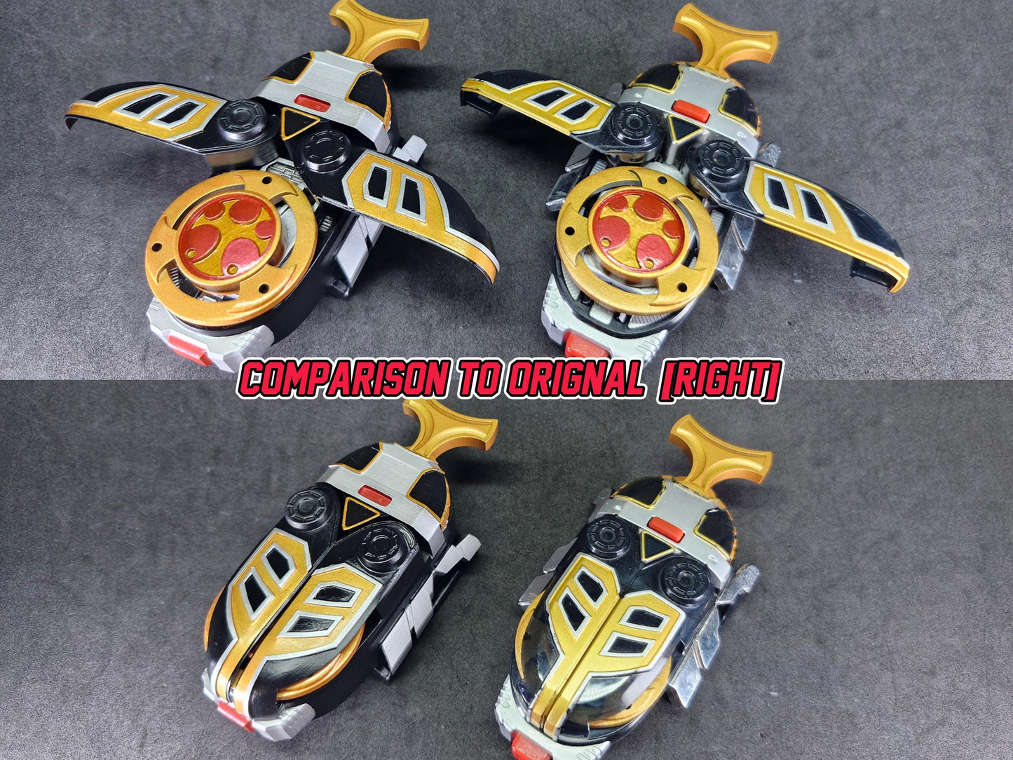 3D Printed & Painted Power Rangers Ninja Storm -Thunder Morpher | Hurricaneger - Gourai Changer | Display Prop