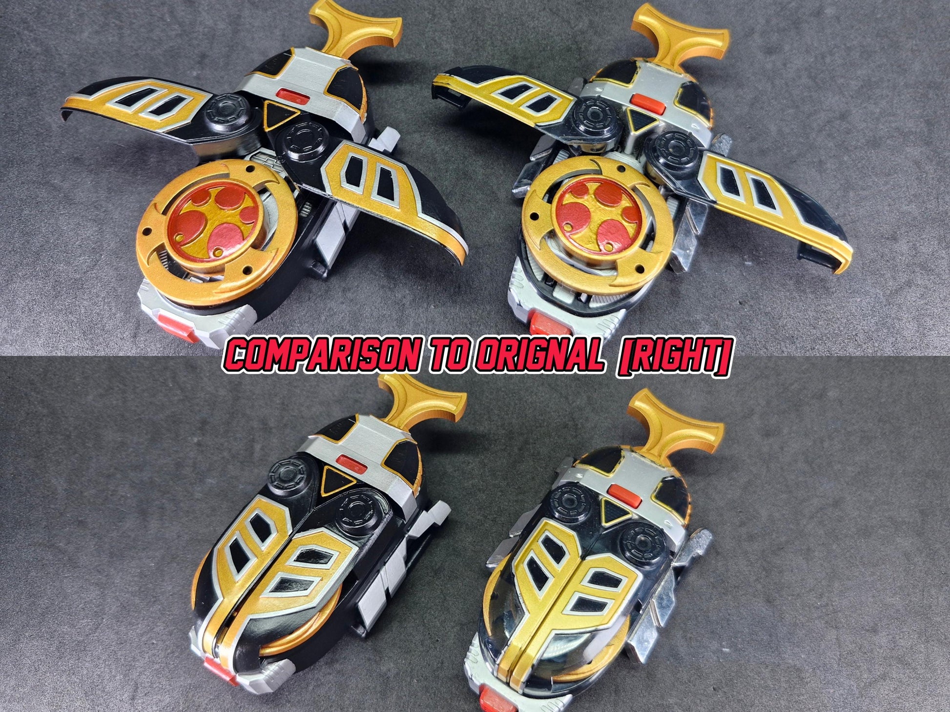 3D Printed & Painted Power Rangers Ninja Storm -Thunder Morpher | Hurricaneger - Gourai Changer | Display Prop