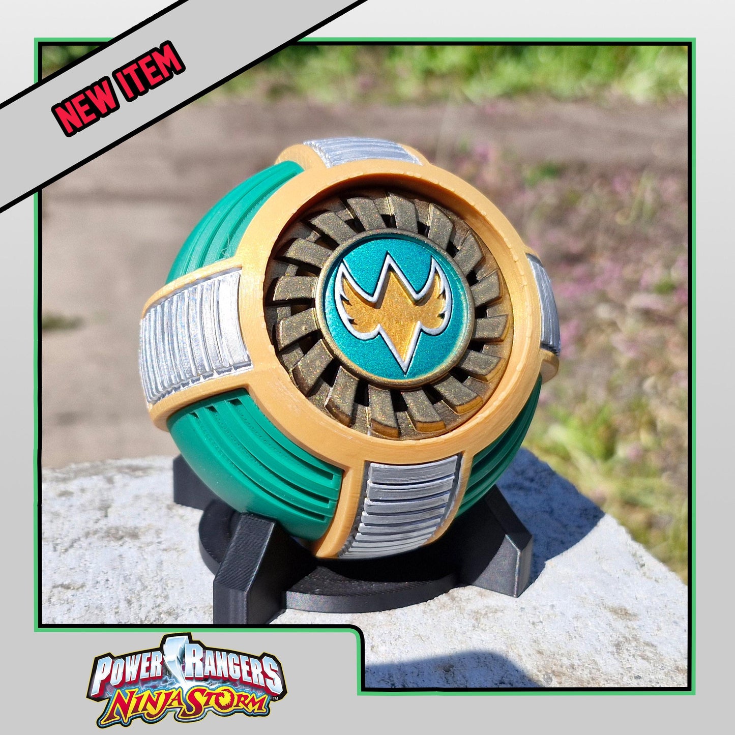 3D Printed Power Rangers Ninja Storm - Hurricaneger | Samurai Cyclone Morpher - Shuriken Ball | Display Prop