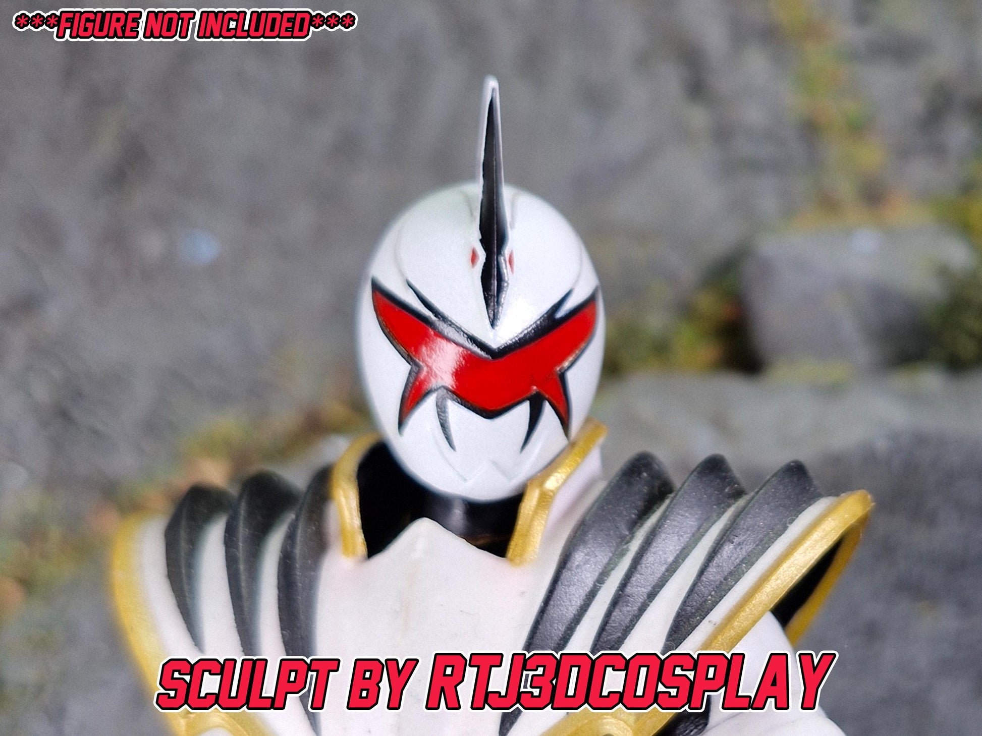 Power Rangers Dino Thunder - White Dino Ranger Replacement Helmet| Lightning Collection 1/12 Accessories