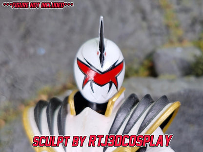 Power Rangers Dino Thunder - White Dino Ranger Replacement Helmet| Lightning Collection 1/12 Accessories