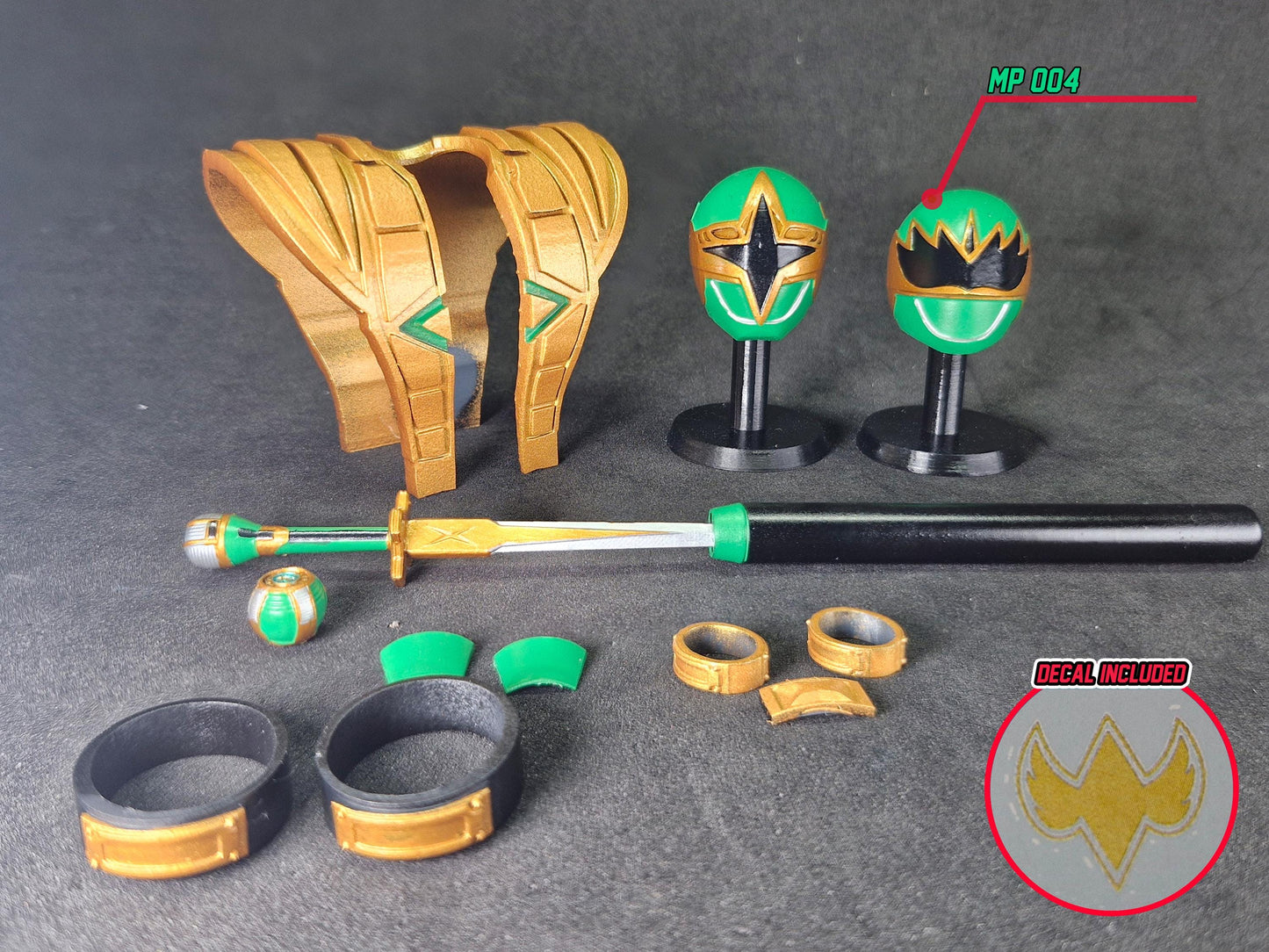 Power Rangers Ninja Storm - Green Samurai Ranger / Hurricaneger - Shurikenger Conversion Kit | Lightning Collection Accessories