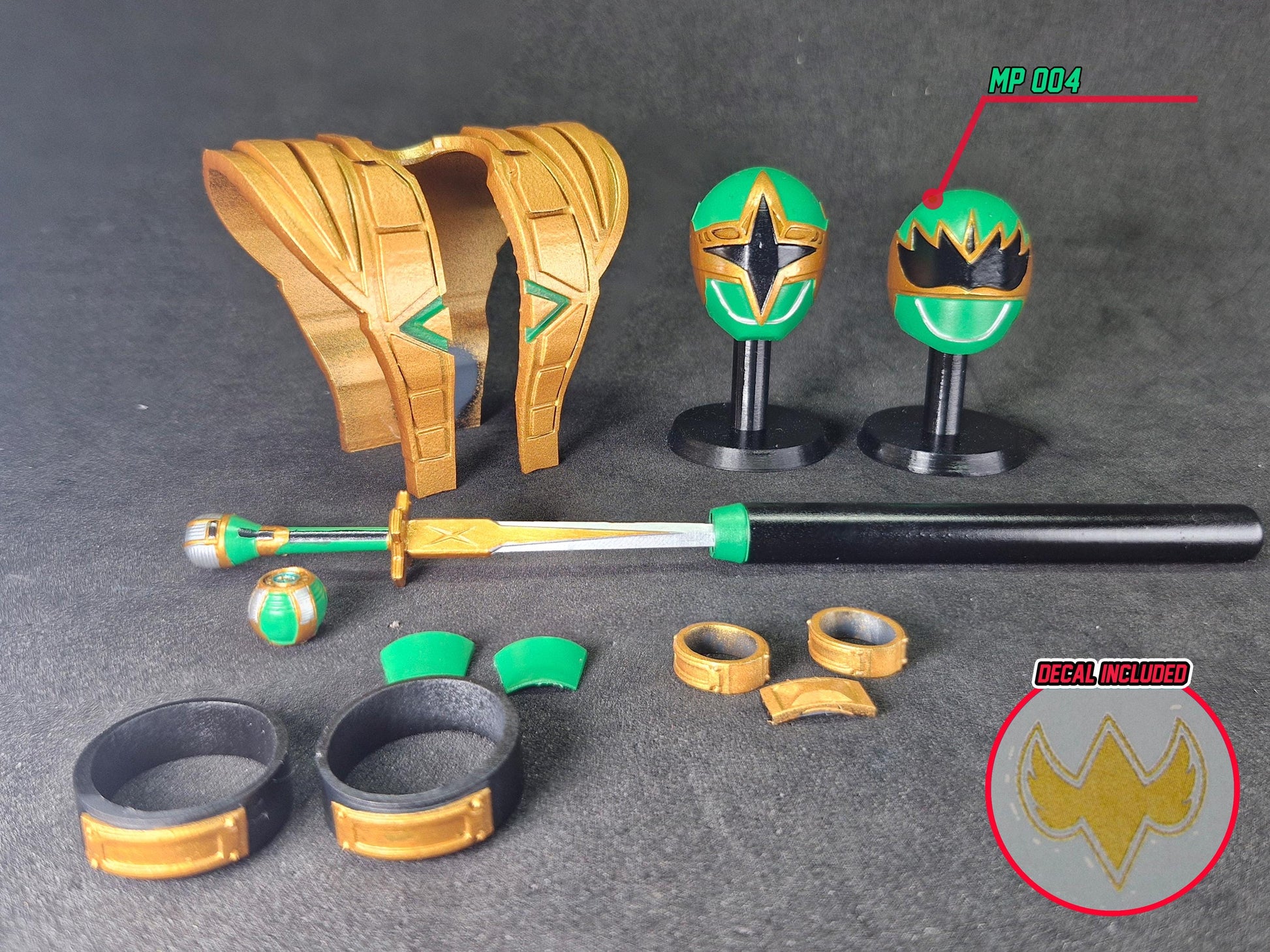 Power Rangers Ninja Storm - Green Samurai Ranger / Hurricaneger - Shurikenger Conversion Kit | Lightning Collection Accessories