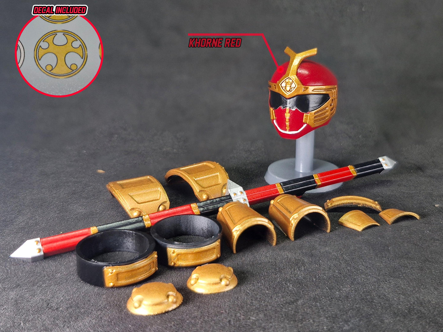 Power Rangers Ninja Storm - Crimson Thunder Ranger / Hurricaneger - KabutoRaiger Conversion Kit | Lightning Collection Accessories