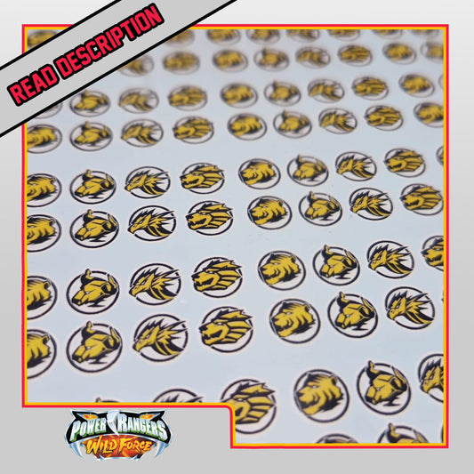 Power Rangers Wild Force Decals | READ DESCRIPTION | Lighting Collection | 1/12 Accesory