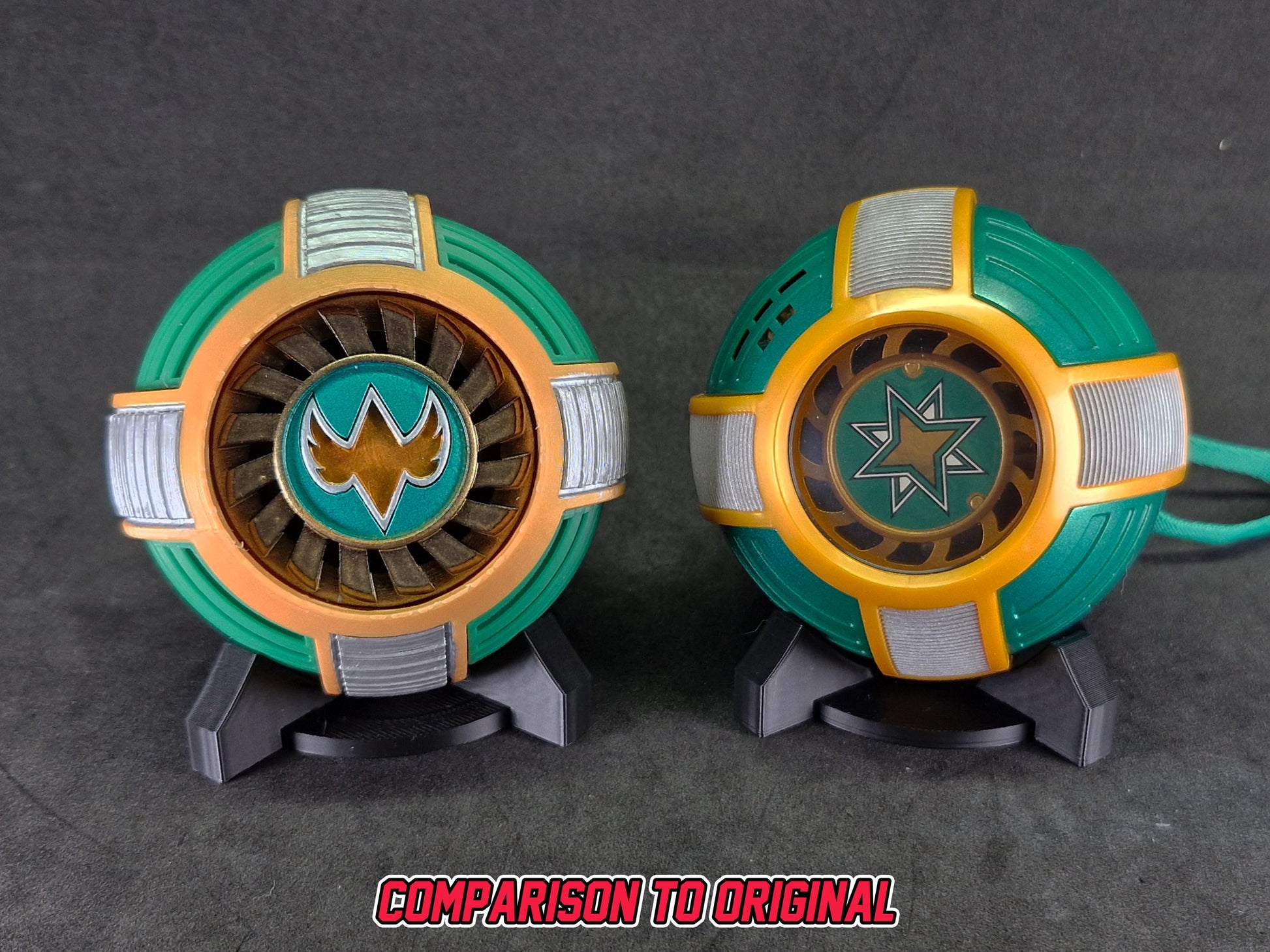 3D Printed Power Rangers Ninja Storm - Hurricaneger | Samurai Cyclone Morpher - Shuriken Ball | Display Prop