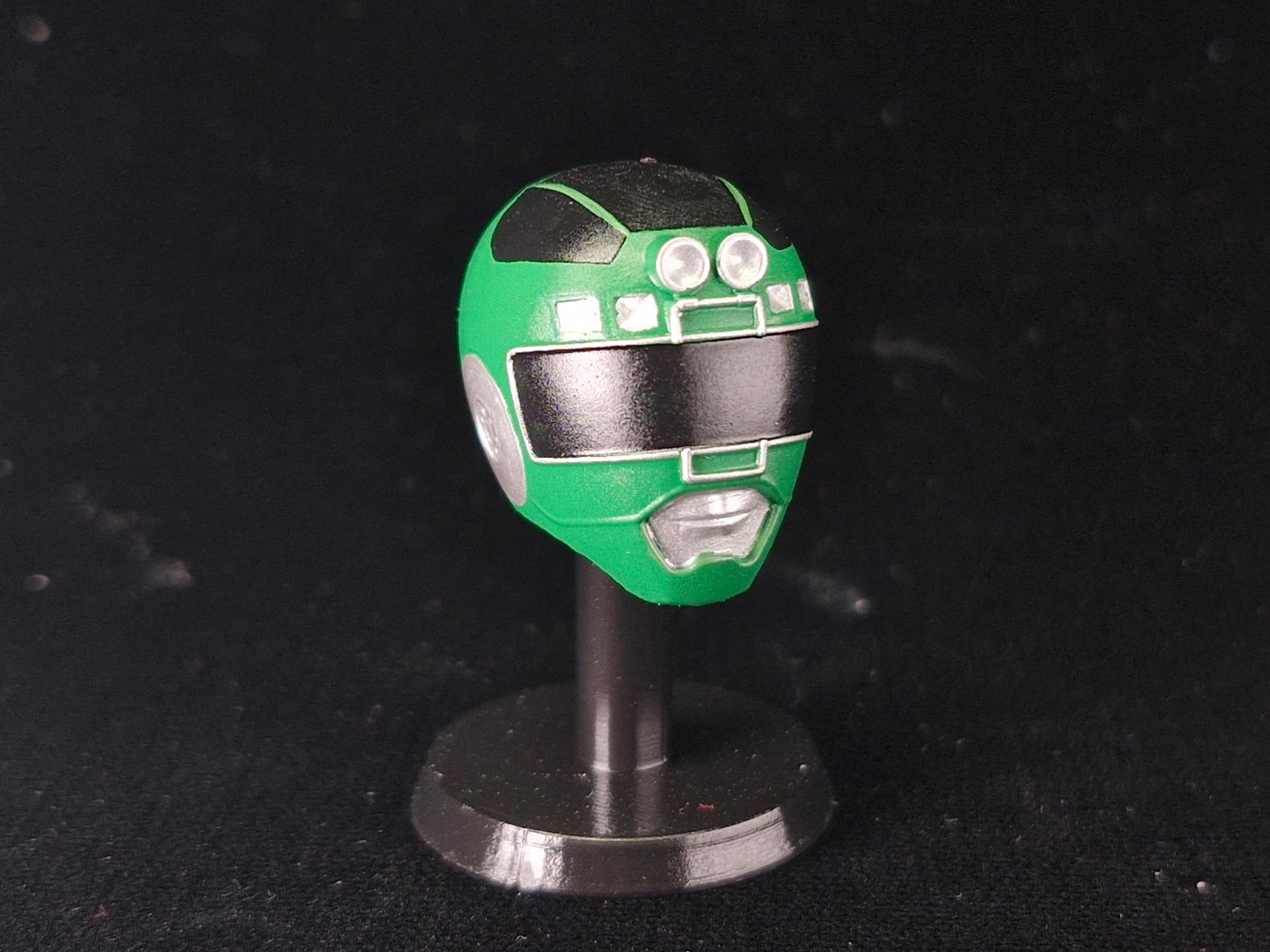 Green Turbo Ranger / Green Racer Helmet | Lightning Collection / 1:12 Accessory | 3D Printed