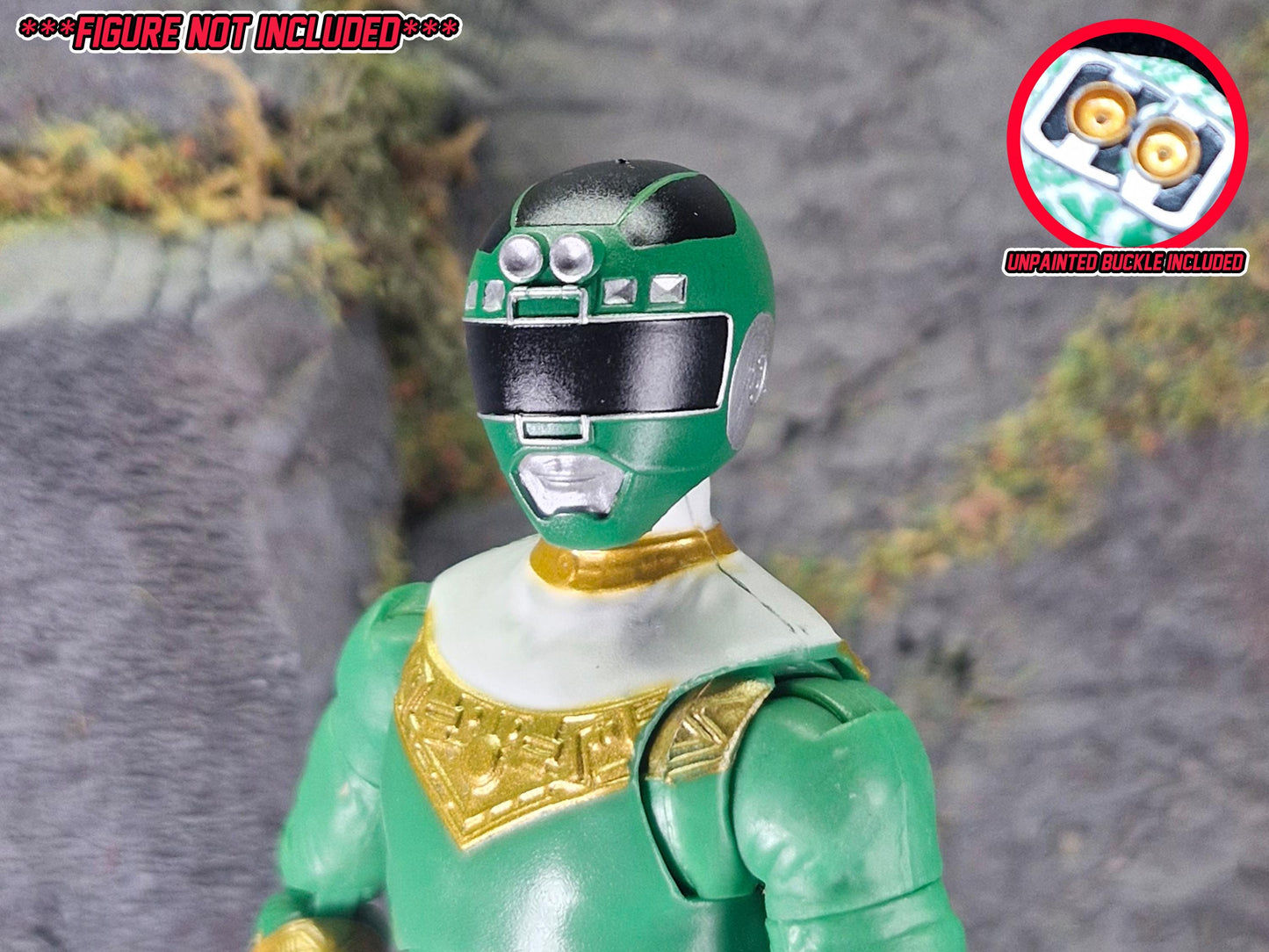Green Turbo Ranger / Green Racer Helmet | Lightning Collection / 1:12 Accessory | 3D Printed