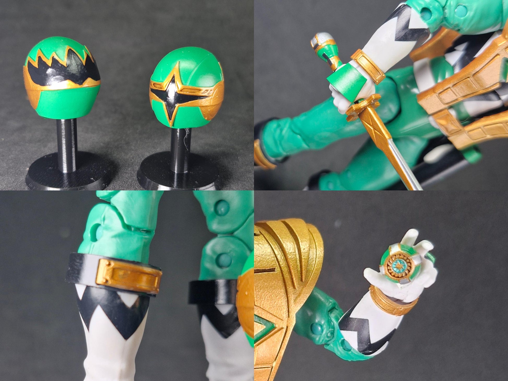 Power Rangers Ninja Storm - Green Samurai Ranger / Hurricaneger - Shurikenger Conversion Kit | Lightning Collection Accessories
