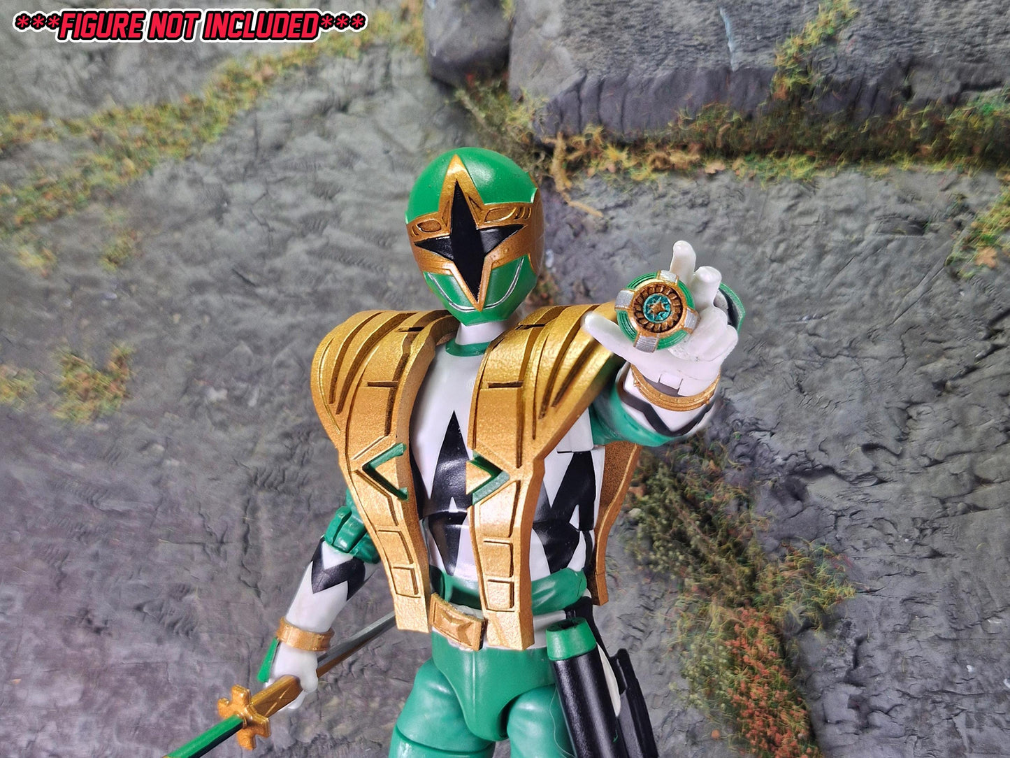 Power Rangers Ninja Storm - Green Samurai Ranger / Hurricaneger - Shurikenger Conversion Kit | Lightning Collection Accessories