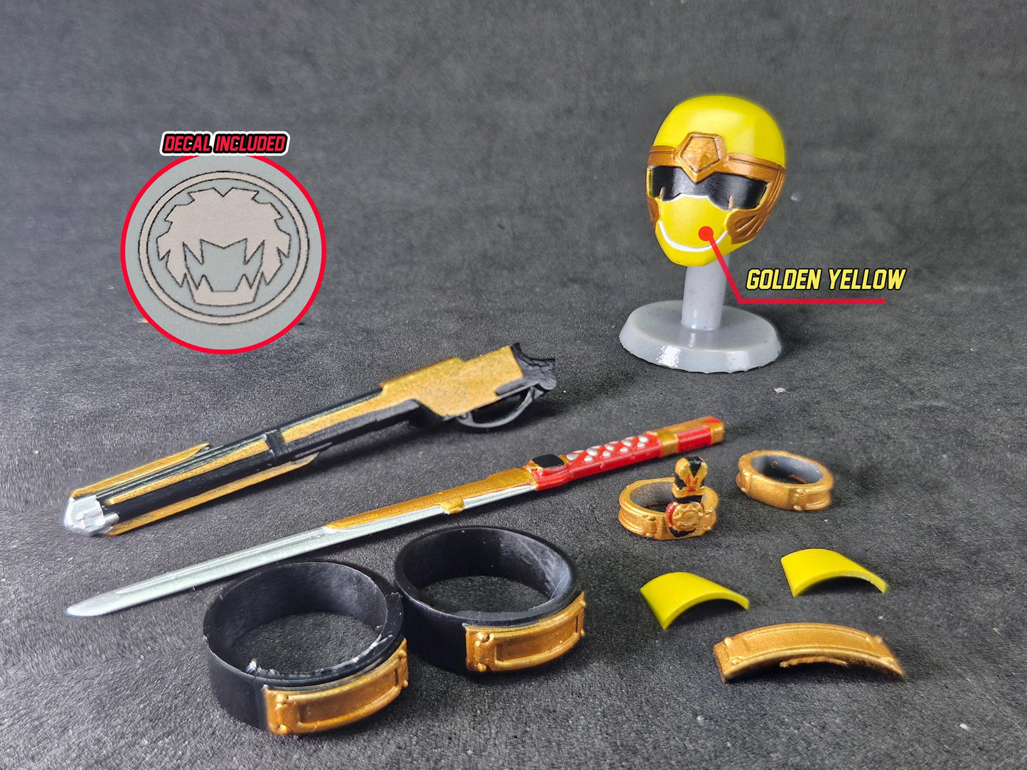 Power Rangers Ninja Storm - Yellow Wind Ranger / Hurricaneger - HurricaneYellow Conversion Kit | Lightning Collection Accessories